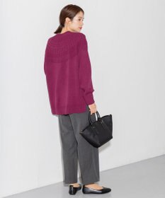 ANY 【洗える】ソフトタッチ求心ニット