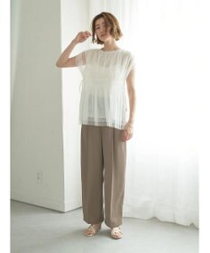 YECCA VECCA チュールギャザーブラウス