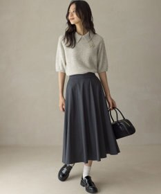 組曲 【加藤ローサさん着用 / 襟取り外し可】スパンコールヤーン 5分袖ニット