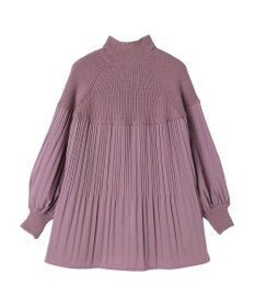 earth music&ecology プリーツフレアニットチュニック