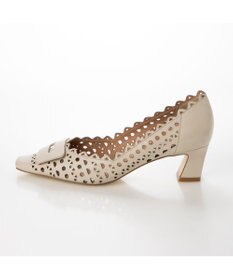 MODE ET JACOMO <MODE ET JACOMO>レーザーカットバックルモチーフパンプス