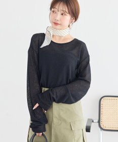 earth music&ecology シアーワッフルプルオーバー