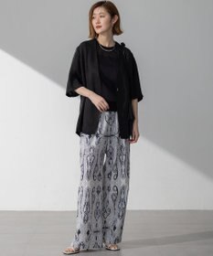 23区 L 【接触冷感性/洗える】フィブリルツイル ハーフスリーブ ジャケット