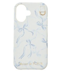 Maison de FLEUR リボンプリントアイフォン16ケース