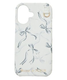 Maison de FLEUR リボンプリントアイフォン16ケース