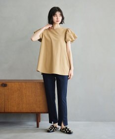 #Newans 【洗える】Aラインパフスリーブカットソー