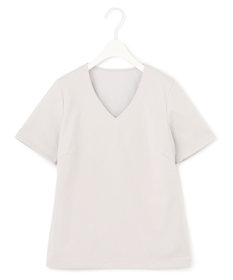 ICB 【洗える】 スーペリアジャージー Vネック半袖プルオーバー