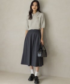 組曲 【加藤ローサさん着用 / 襟取り外し可】スパンコールヤーン 5分袖ニット