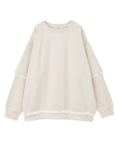 earth music&ecology レーススウェットプルオーバー