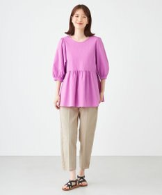 SHARE PARK LADIES ソフトタッチギャザーブラウス