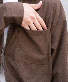 WEGO 【ユニセックス着用ITEM/MLサイズ展開】コーデュロイシャツジャケット