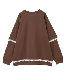 earth music&ecology レーススウェットプルオーバー