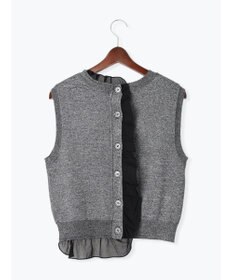 Te chichi シフォンフリルニットベスト