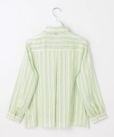 J.PRESS LADIES S 【洗える】ランダムストライプ シアー シャツカラー カットソー