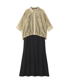 YECCA VECCA 【2点SET】シアーシャツ×Aラインキャミワンピース