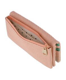 tsumori chisato CARRY エンボスメッシュ かぶせ 長財布 ねこステッチ