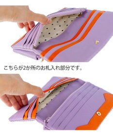 tsumori chisato CARRY エンボスメッシュ かぶせ 長財布 ねこステッチ