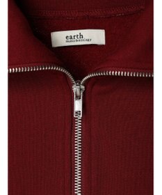 earth music&ecology ハーフジップロゴチュニック