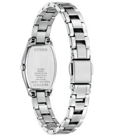 CITIZEN 【数量限定モデル】レッドの文字板が印象的な電池交換不要トノー型ウオッチ