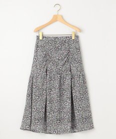 組曲 L フラワーレイヤープリント ギャザースカート