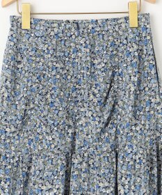 組曲 L フラワーレイヤープリント ギャザースカート