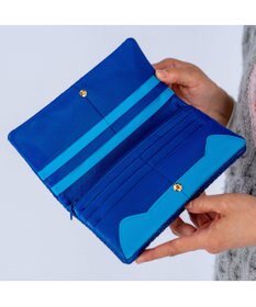 tsumori chisato CARRY エンボスメッシュ かぶせ 長財布 ねこステッチ