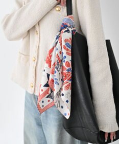 Marca 【the PORT by marca】EMBROIDERY 小判 シルクツイル スカーフ