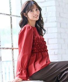 Feroux フリルギャザー ブラウス