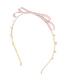 Maison de FLEUR グログランリボンメタルビジューカチューシャ