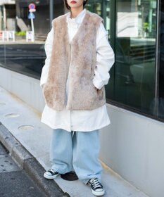 WEGO フェイクファーBIGベスト