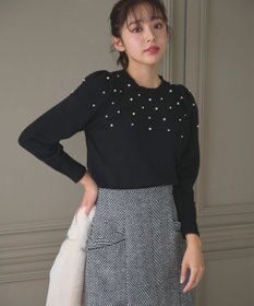 Feroux パール×ビジュー ニット