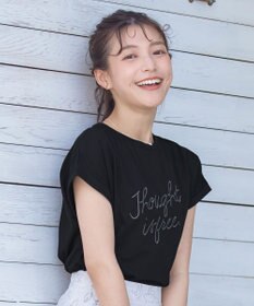 Tiaclasse 【洗える】立体刺繍ロゴTシャツカットソー