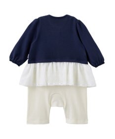 MIKI HOUSE HOT BISCUITS 【ミキハウス】【70-80cm】 レース付きフォーマルカバーオール