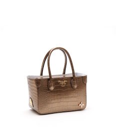 A.D.M.J. 【牛革】クロコ型押し ザ・ビーDカン付ミニトート