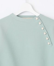 自由区 L ポリエステルホールガーメントラグランボタン ニット