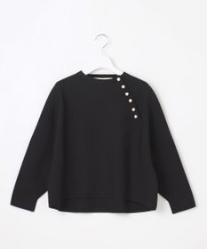 自由区 L ポリエステルホールガーメントラグランボタン ニット