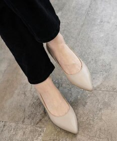 Pointer 【2cmヒール】日本製 本革美脚ローヒールパンプス