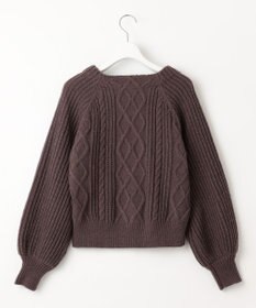 Feroux 【洗える】金釦ケーブル ニット