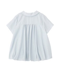 YECCA VECCA 刺繍カラーバルーンヘムブラウス