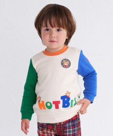 MIKI HOUSE HOT BISCUITS 【80-120cm】 立体ロゴ×キャラクタートレーナー