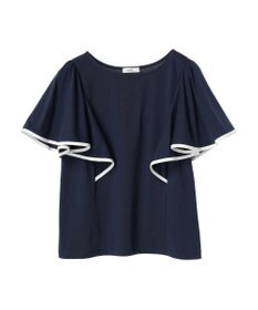 earth music&ecology パイピングフレアスリーブカットソー