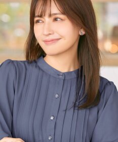 Tiaclasse 【スマート裏起毛・新色追加】 ピンタックシャツチュニック