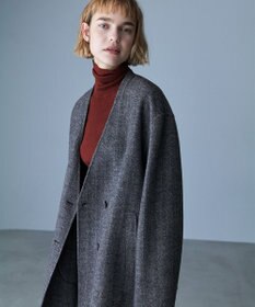 ICB WoolRever ノーカラーショートコート