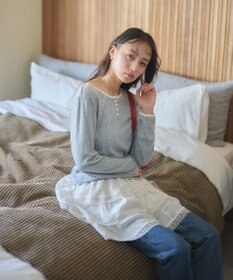 earth music&ecology 【WEB限定】アイレットジャカードタイトプルオーバー