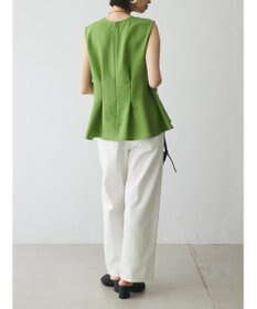 Green Parks AnriettMusee ノースリーブタックペプラムブラウス