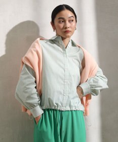 Green Parks イージーケア裾ドロストシャツ