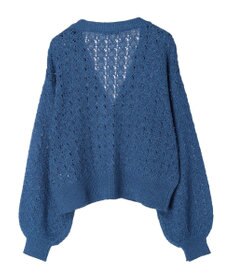 earth music&ecology 透かし編みテープヤーンカーディガン