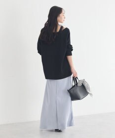 earth music&ecology サテンフリルマーメイドスカート