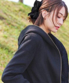 Tiaclasse コーデュロイリボンヘアクリップ