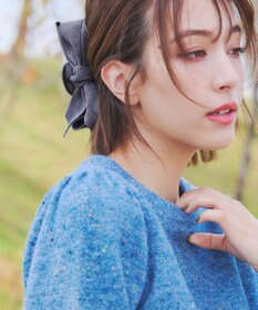 Tiaclasse コーデュロイリボンヘアクリップ